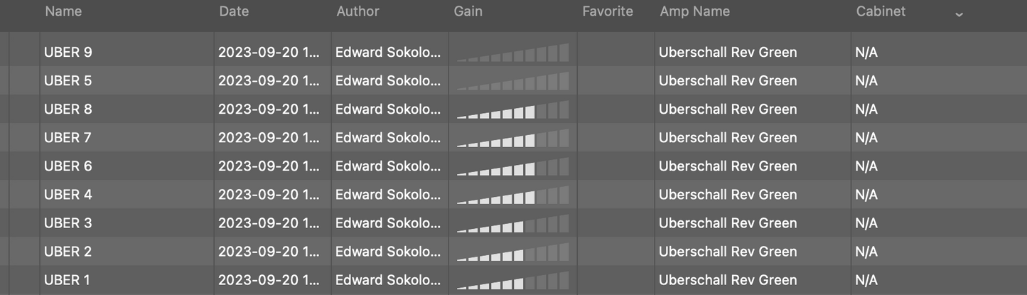 Uber Rev Green - Kemper Profiles